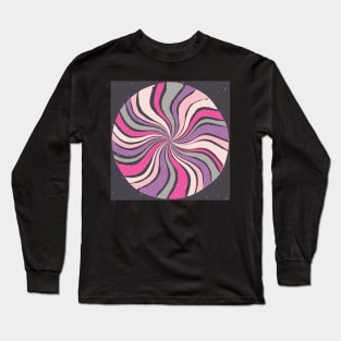 Groovy Retro Candy Inspired Boho Swirl Long Sleeve T-Shirt